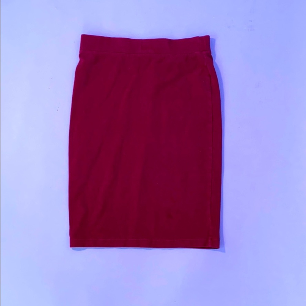 Burgundy F21 Pencil Skirt